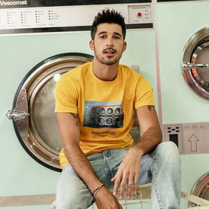 SIMWOOD 2019 Summer New 100% Cotton t shirt Men Vintage Print Tshirt O-neck Plus Size Fashion Letter Tees High Quality 180625