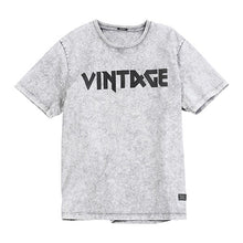 Load image into Gallery viewer, SIMWOOD 2019 summer snow washed t shirt men vintage high quality print letter o-neck tshirt top brand clothing 190257